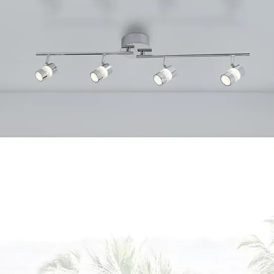 Bubbles 4 Light LED Bathroom Spotlight with Adjustable Bar - Chrome