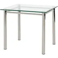Buckeye Large Side Table - Clear, Chrome