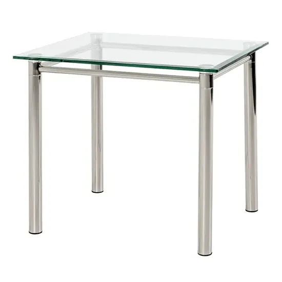 Buckeye Large Side Table - Clear, Chrome image