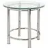 Buckeye Round Side Table - Clear, Chrome