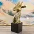 Buda Giraffe Bust Sculpture - Gold, Resin
