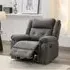 Budva 1-Seater Recliner Sofa - Dark Grey, Fabric