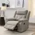 Budva 1-Seater Recliner Sofa - Light Grey, Fabric