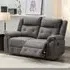 Budva 2-Seater Recliner Sofa - Dark Grey, Fabric