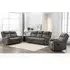 Budva 3-Piece Recliner Sofa Suite - Dark Grey, Fabric