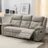 Budva 3-Seater Recliner Sofa - Light Grey, Fabric