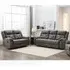 Budva 3+2 Seater Recliner Sofa Set - Dark Grey, Fabric