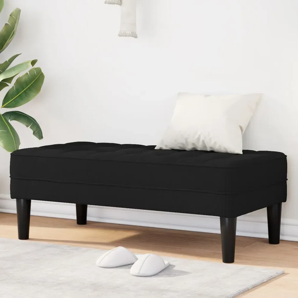 Bunnell Fabric Hallway Seating Bench - Black image