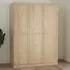 Burbank 3-Door Wardrobe - Hickory Oak