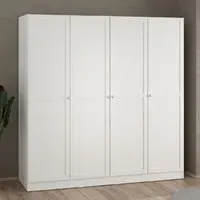 Burbank 4-Door Wardrobe - White