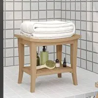 Burbank Bathroom Side Table - Teak