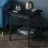 Burbank Oak Wood Side Table - Black