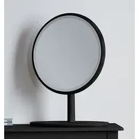 Burbank Round Dressing Mirror - Black, Oak