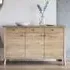 Burbank Sideboard with 3 Doors 3 Drawers - Oak