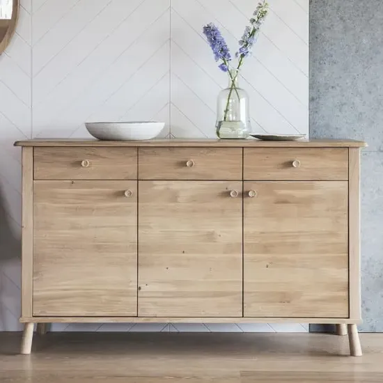 Burbank Sideboard with 3 Doors 3 Drawers - Oak image