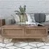 Burdon Coffee Table with 2 Drawers - Oak