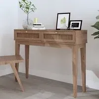 Burdon Console Table with 2 Drawers - Oak