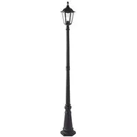 Burford Outdoor Lamp Post - Clear, Matt Black alternate view