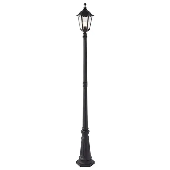 Burford Outdoor Lamp Post - Clear, Matt Black product
