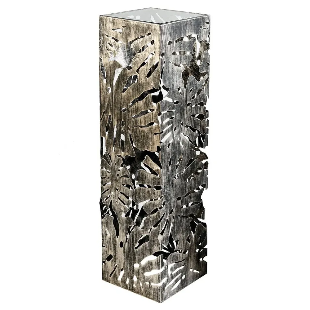 Burleson Large Decorative Pillar - Bronze, Glass Metal