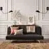 Burlington Velvet Sofa Bed with Gold Legs - Black