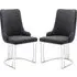 Burma Dining Chairs with Steel Frame - Black, PU Leather