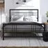 Burma King Size Bed Frame - Black, Metal