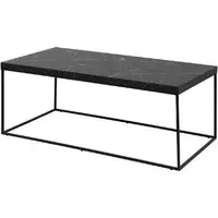 Burnaby Rectangular Coffee Table - Black Marble Effect, Wood