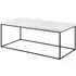 Burnaby Rectangular Coffee Table - White Marble Effect, Wood