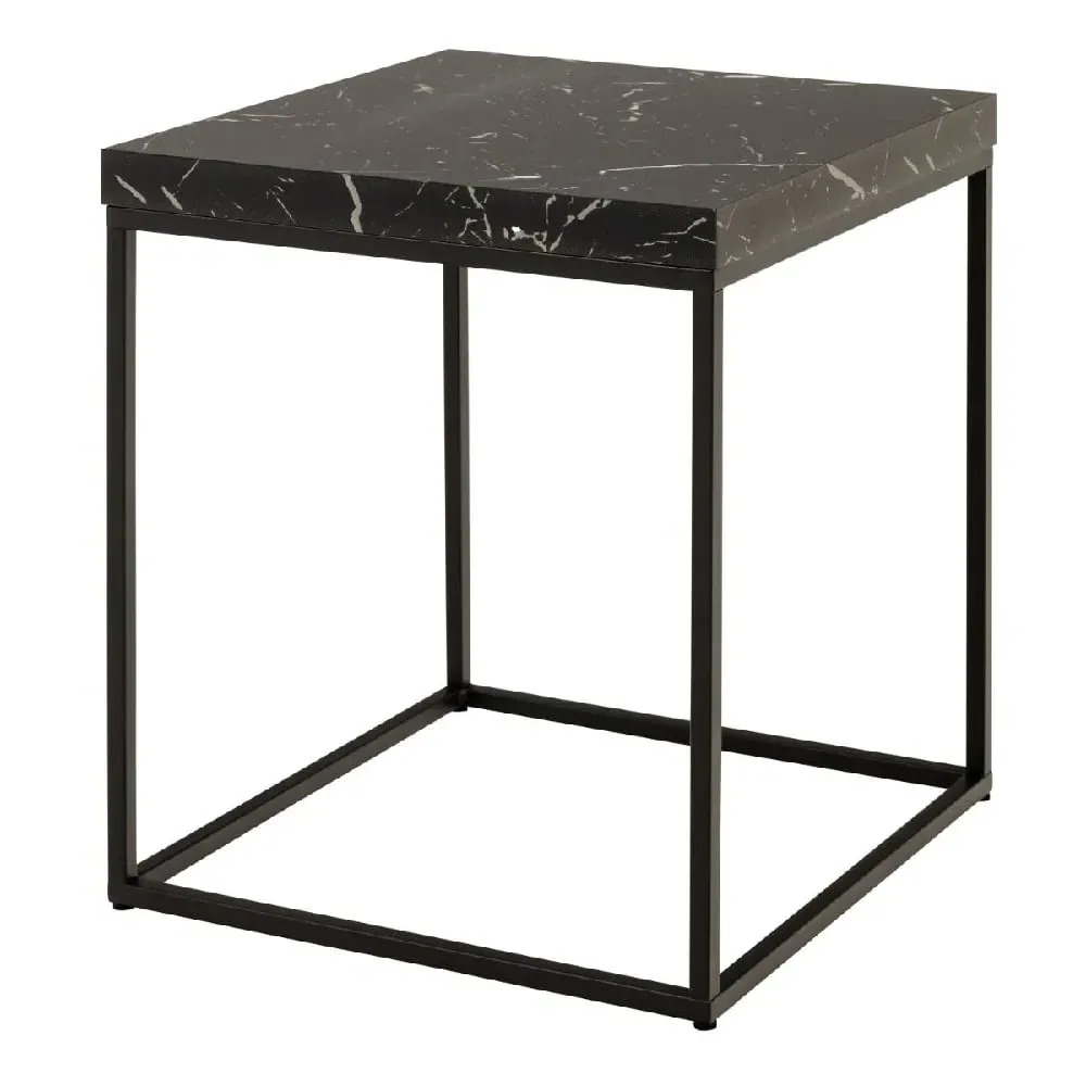 Burnaby Square Coffee Table - Black Marble Effect, Wood image