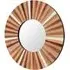 Burner Round Wall Mirror in Sunburst Frame - Wood