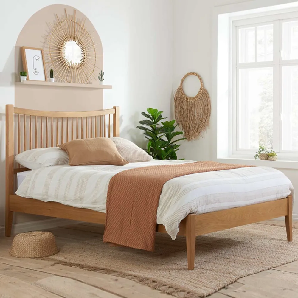 Burton Double Bed Frame - Oak