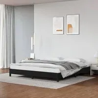 Burton Super King Size Bed Frame - Black, Faux Leather