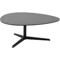 Burwell Large Coffee Table with Metal Base - Black, Ceramic