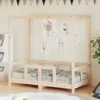 Burwell Single Bed Frame with Canopy - Natural, Pine