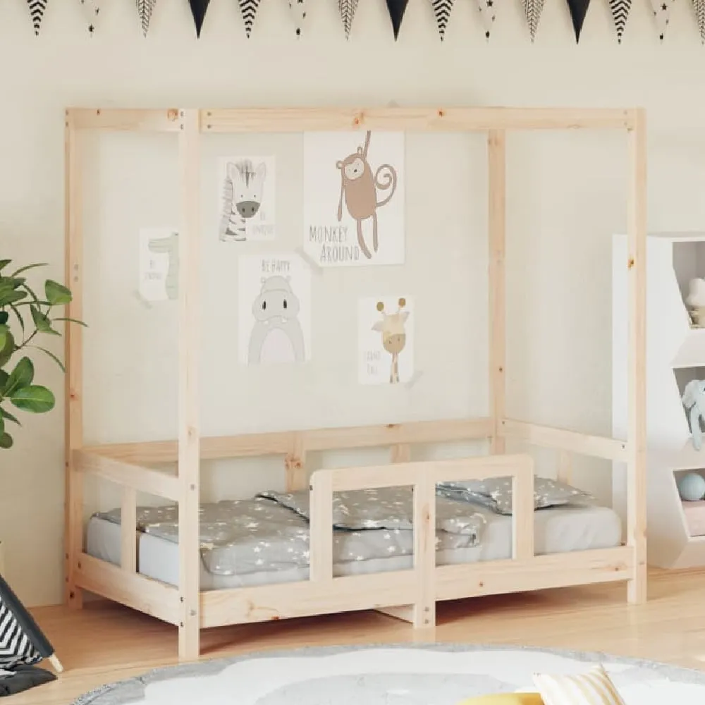 Burwell Single Bed Frame with Canopy - Natural, Pine