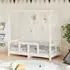 Burwell Single Bed Frame with Canopy - White, Pine