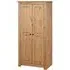 Bury 2-Door Wardrobe - Brown, Pine Wood