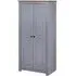 Bury 2-Door Wardrobe with Hanging Rail - Grey, Pine Wood