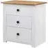 Bury 3-Drawer Bedside Cabinet - White, Pine Wood