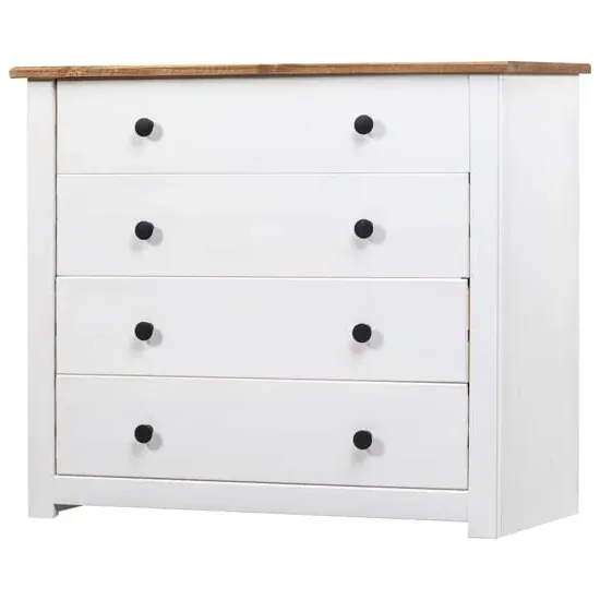 Bury 4-Drawer Chest - White, Pine Wood image