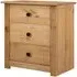 Bury Bedside Cabinet with 3 Drawers - Brown, Pine Wood