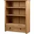 Bury Bookcase with Door - Brown, Pine Wood