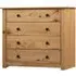 Bury Chest of 4 Drawers - Brown, Pine Wood