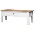 Bury Coffee Table with Drawer - White, Pine Wood