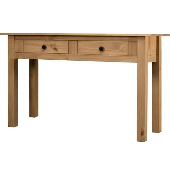 Bury Console Table with 2 Drawers - Brown, Pine Wood