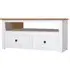 Bury Corner TV Stand with 2 Drawers - White, Pinewood