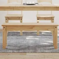 Bury Dining Bench - Brown, Solid Pine alternate view