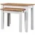 Bury Nest of 2 Tables - White, Pine Wood