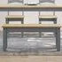 Bury Wooden Dining Bench - Grey, Pine